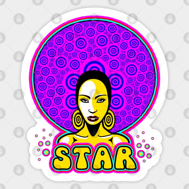 Seventies Star Sticker by Maxsomma